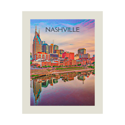 Nashville City Painting Poster