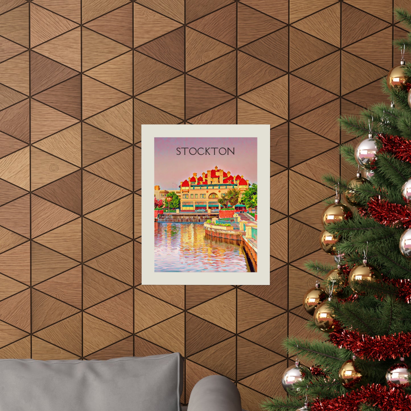 Stockton California City Painting Poster