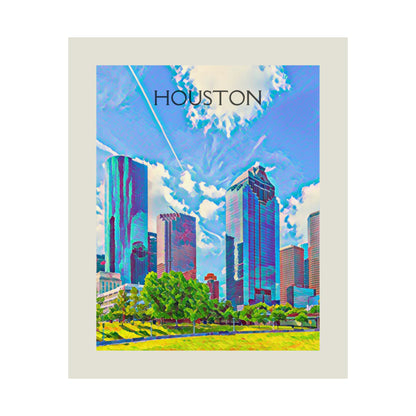 Houston Texas City Painting Poster