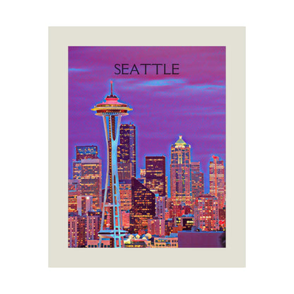 Seattle Washington City Painting Poster