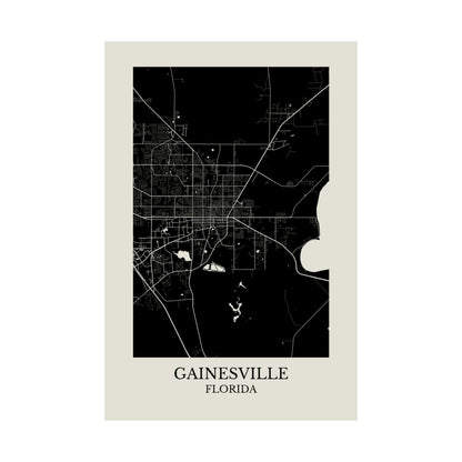 Gainesville Florida Map Print