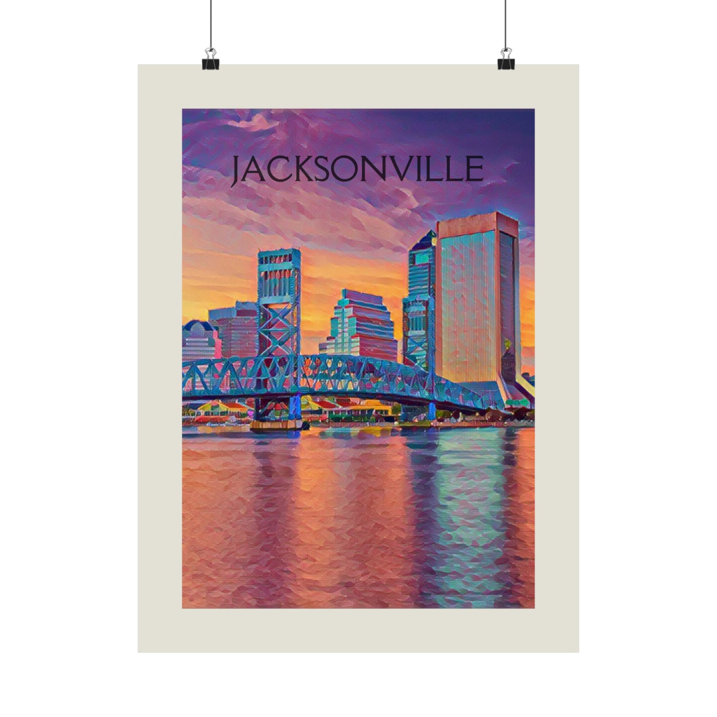 Jacksonville Florida City Painting Poster