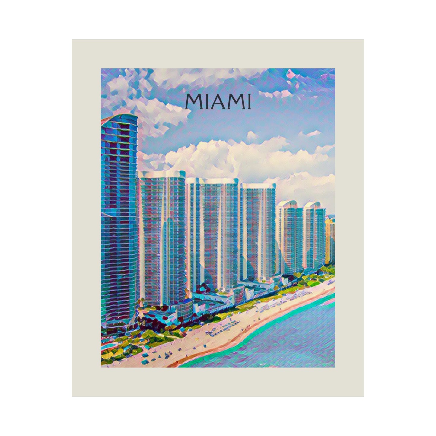 Miami Florida City Painting Poster