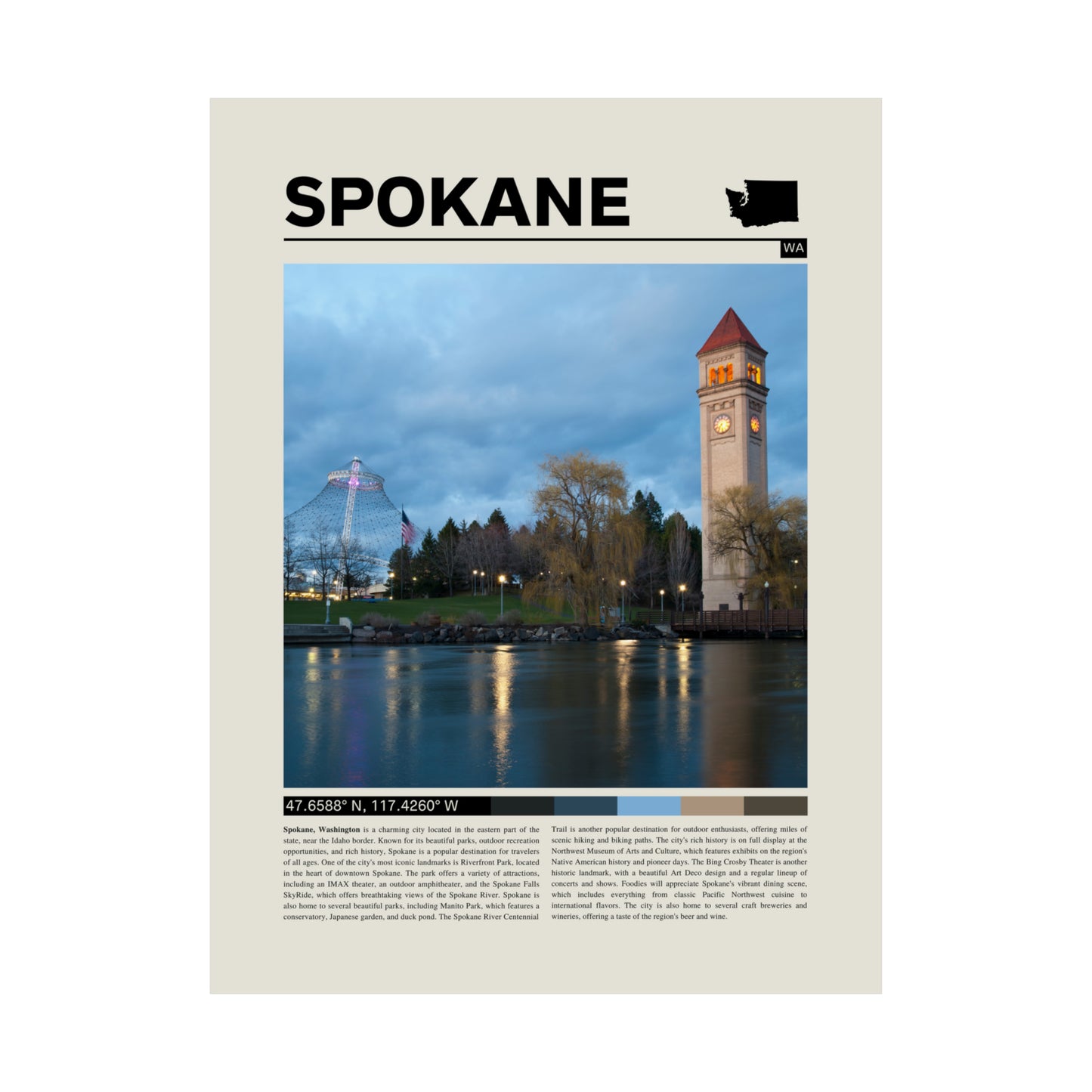 Spokane Washington Poster