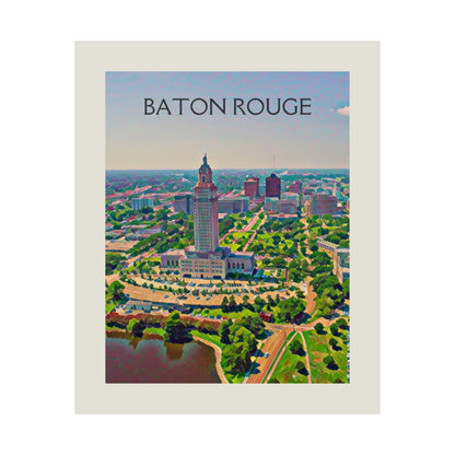 Baton Rouge Louisiana City Painting Poster