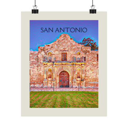 San Antonio Texas City Painting Poster