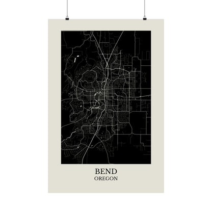 Bend Oregon Map Print