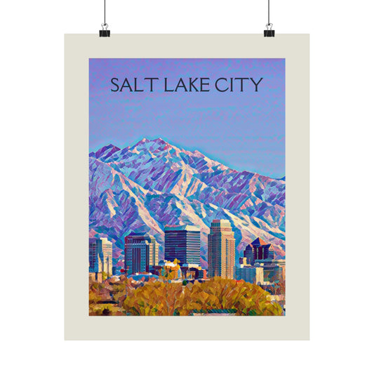 Salt Lake City Utah City Painting Poster