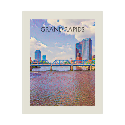 Grand Rapids Michigan City Painting Poster