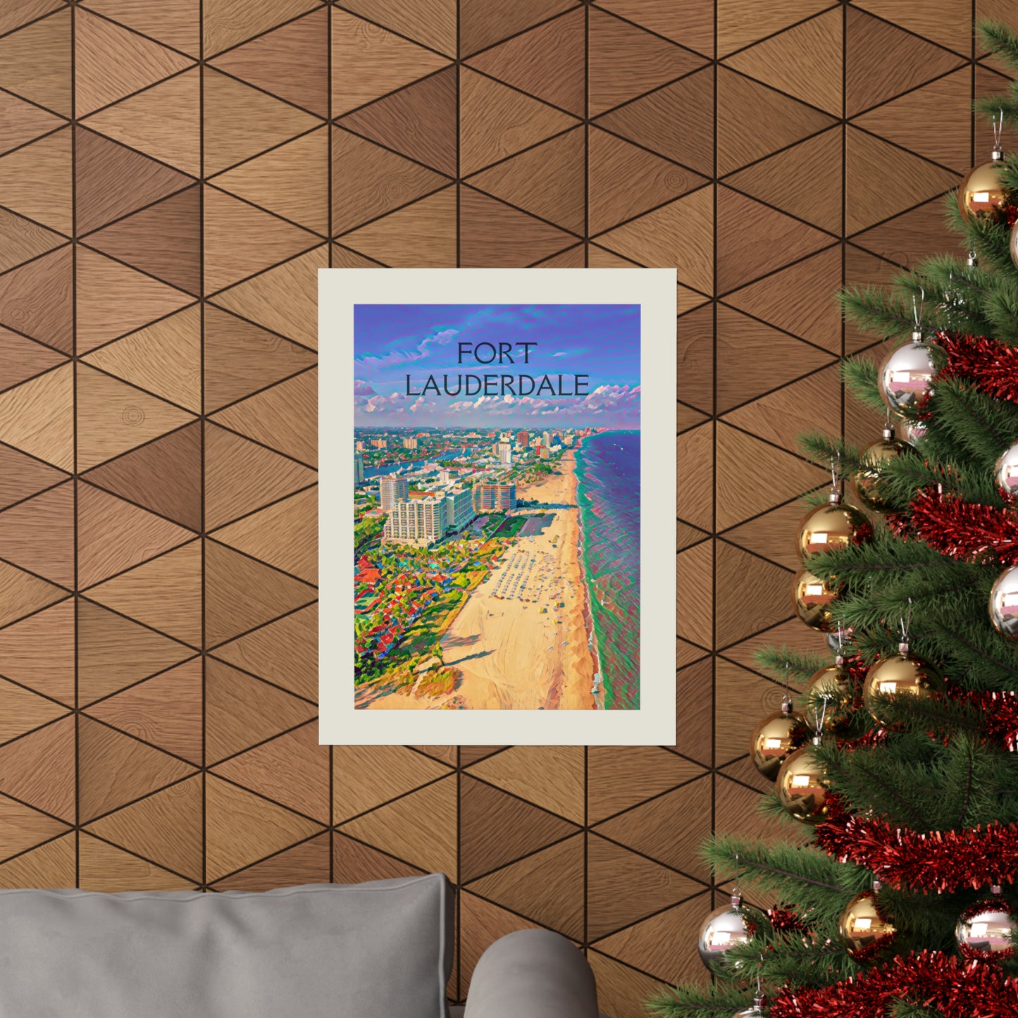 Fort Lauderdale Florida City Painting Poster