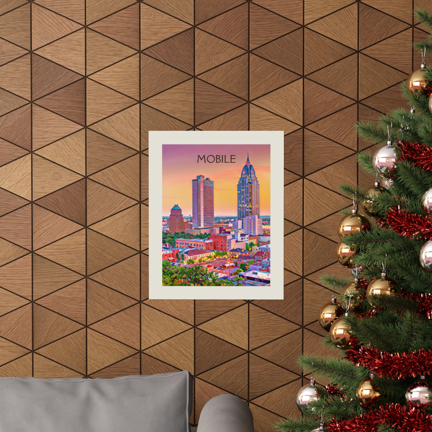 Mobile Alabama City Painting Poster