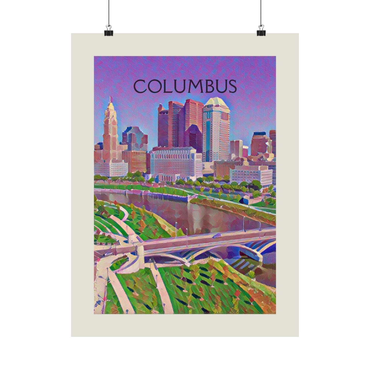 Columbus Ohio City Painting Poster