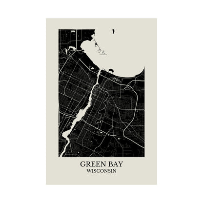 Green Bay Wisconsin Map Print