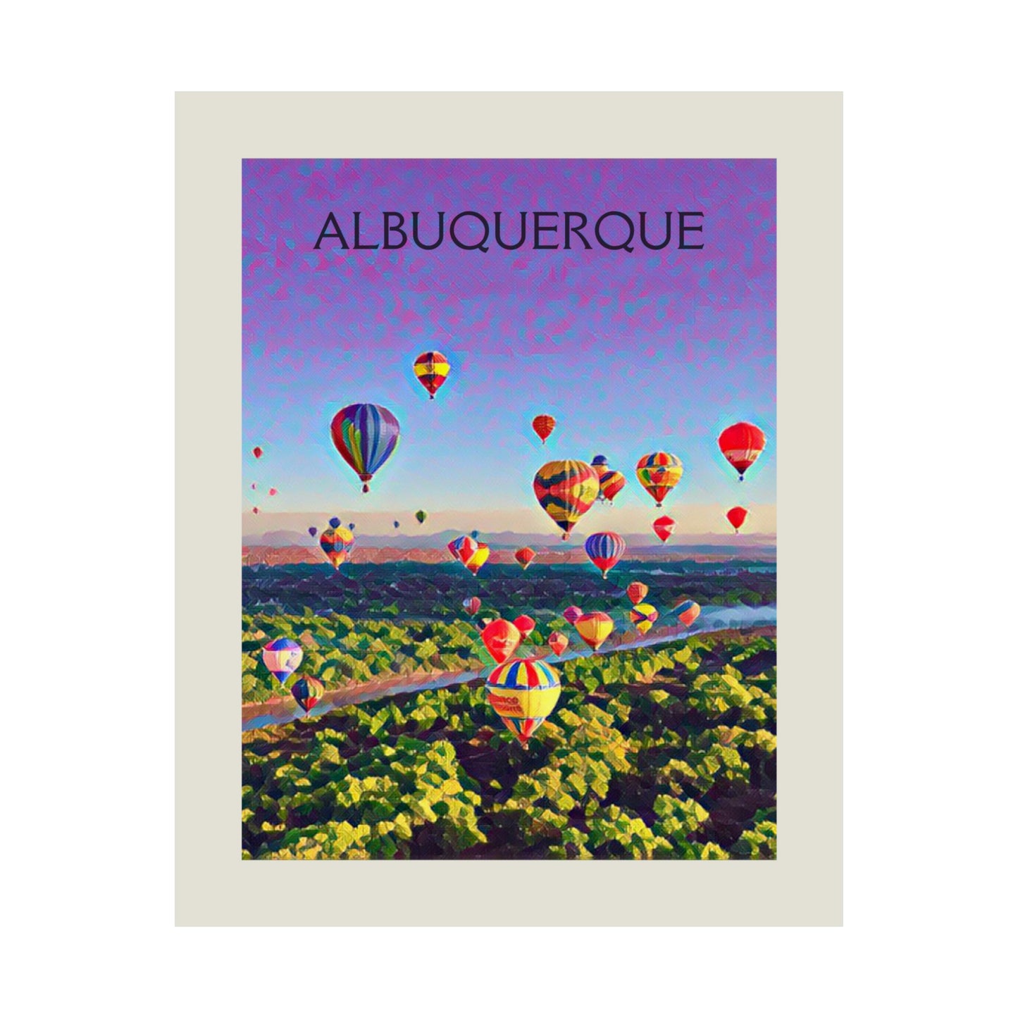 Albuquerque New Mexico City Painting Poster