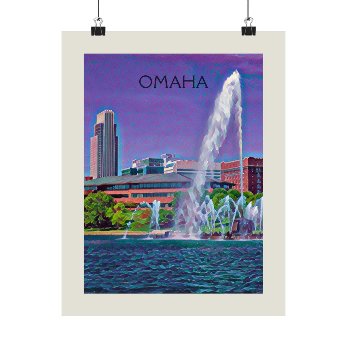 Omaha Nebraska City Painting Poster