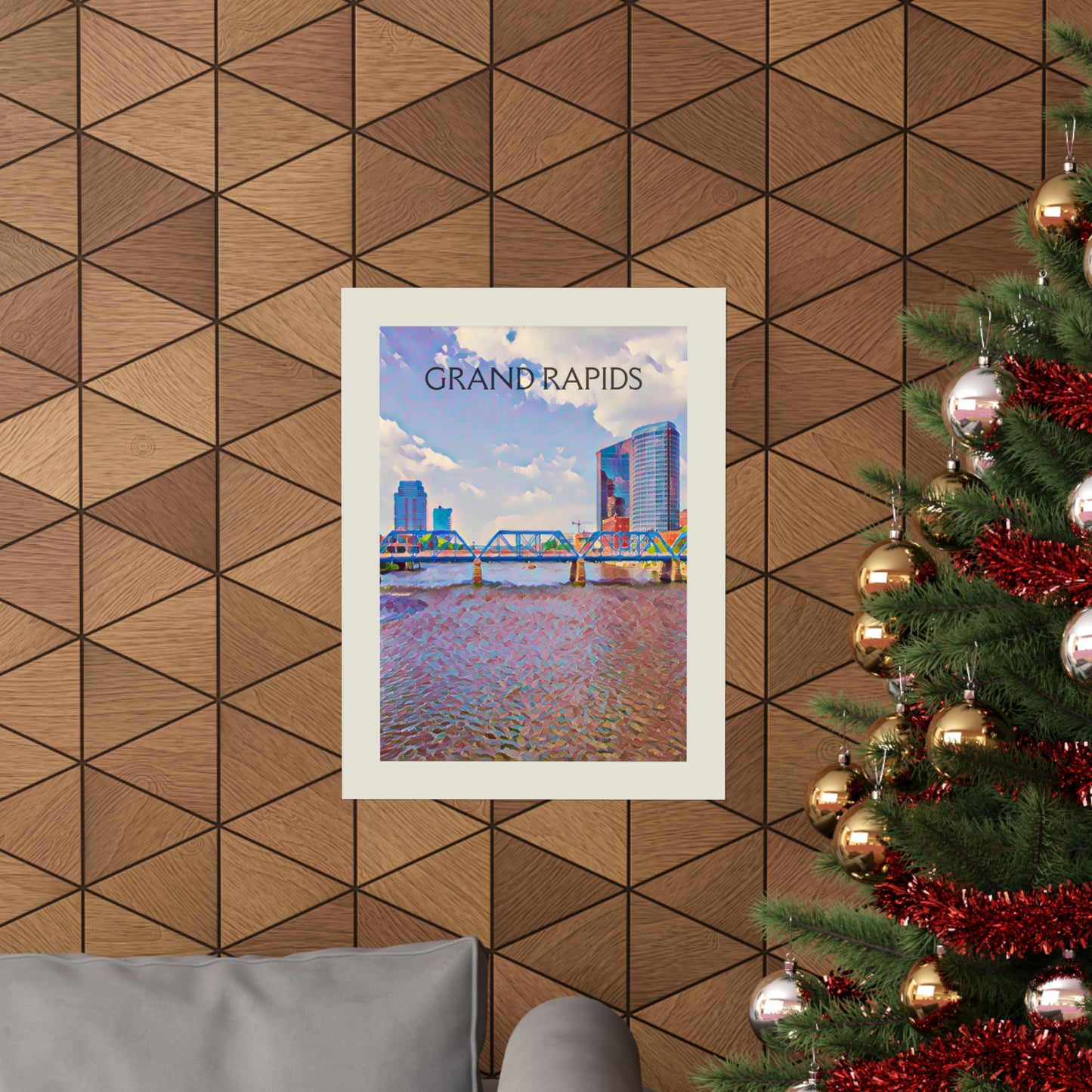 Grand Rapids Michigan City Painting Poster