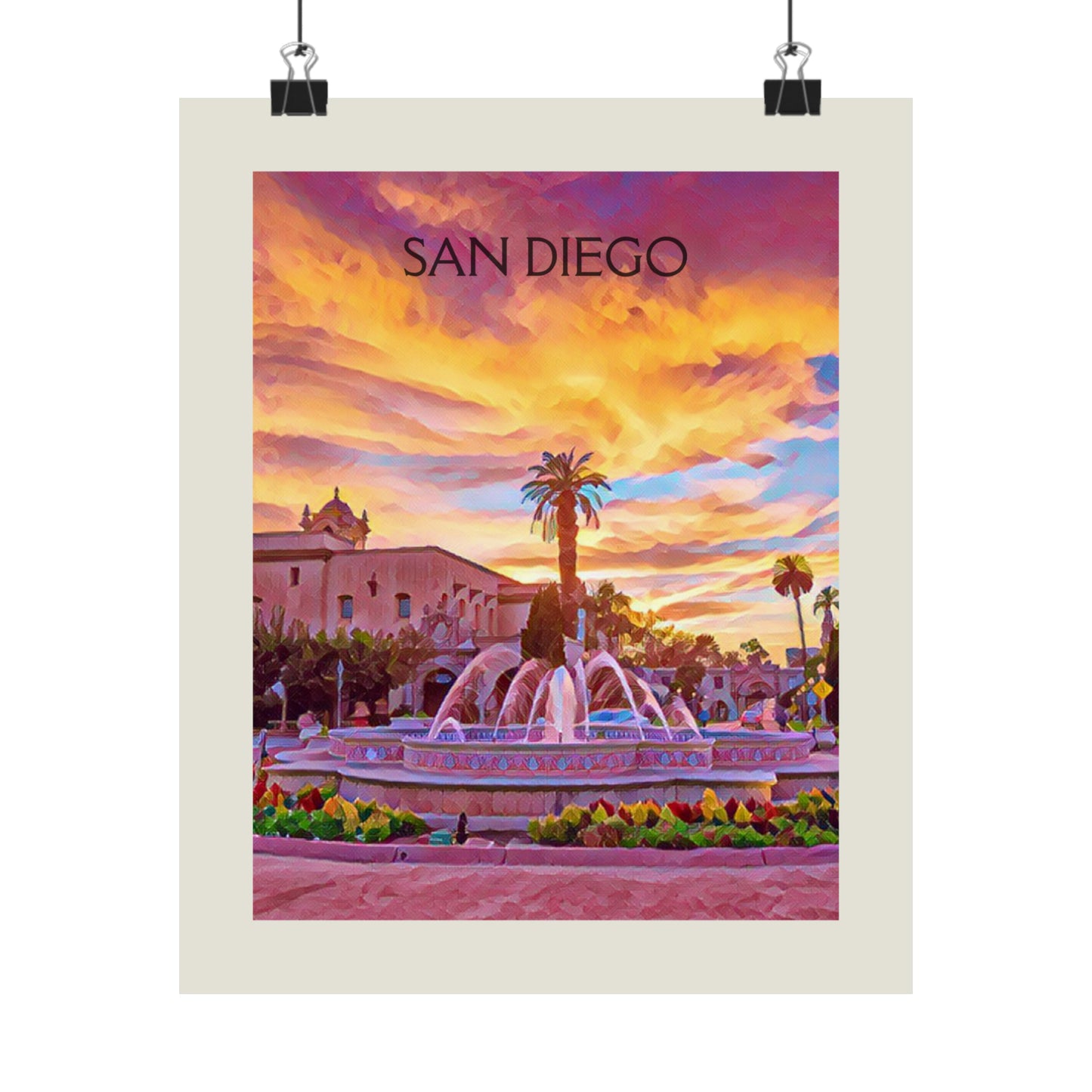 San Diego California City Painting Poster