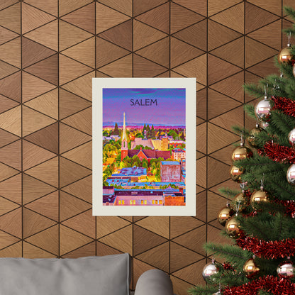 Salem Oregon City Painting Poster