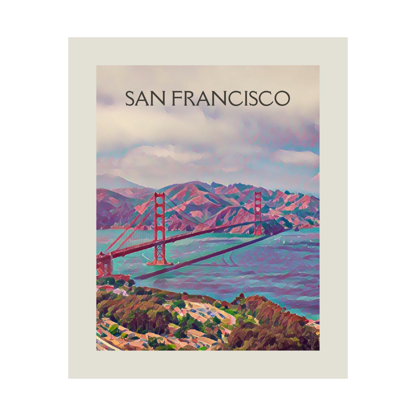 San Francisco California City Painting Poster