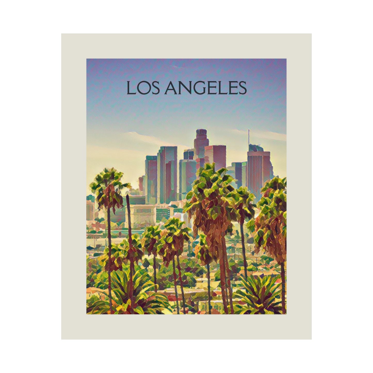 Los Angeles California City Painting Poster