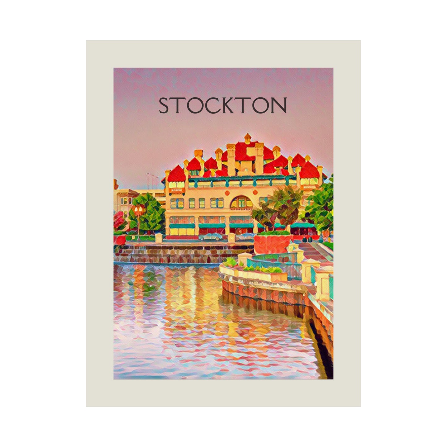 Stockton California City Painting Poster