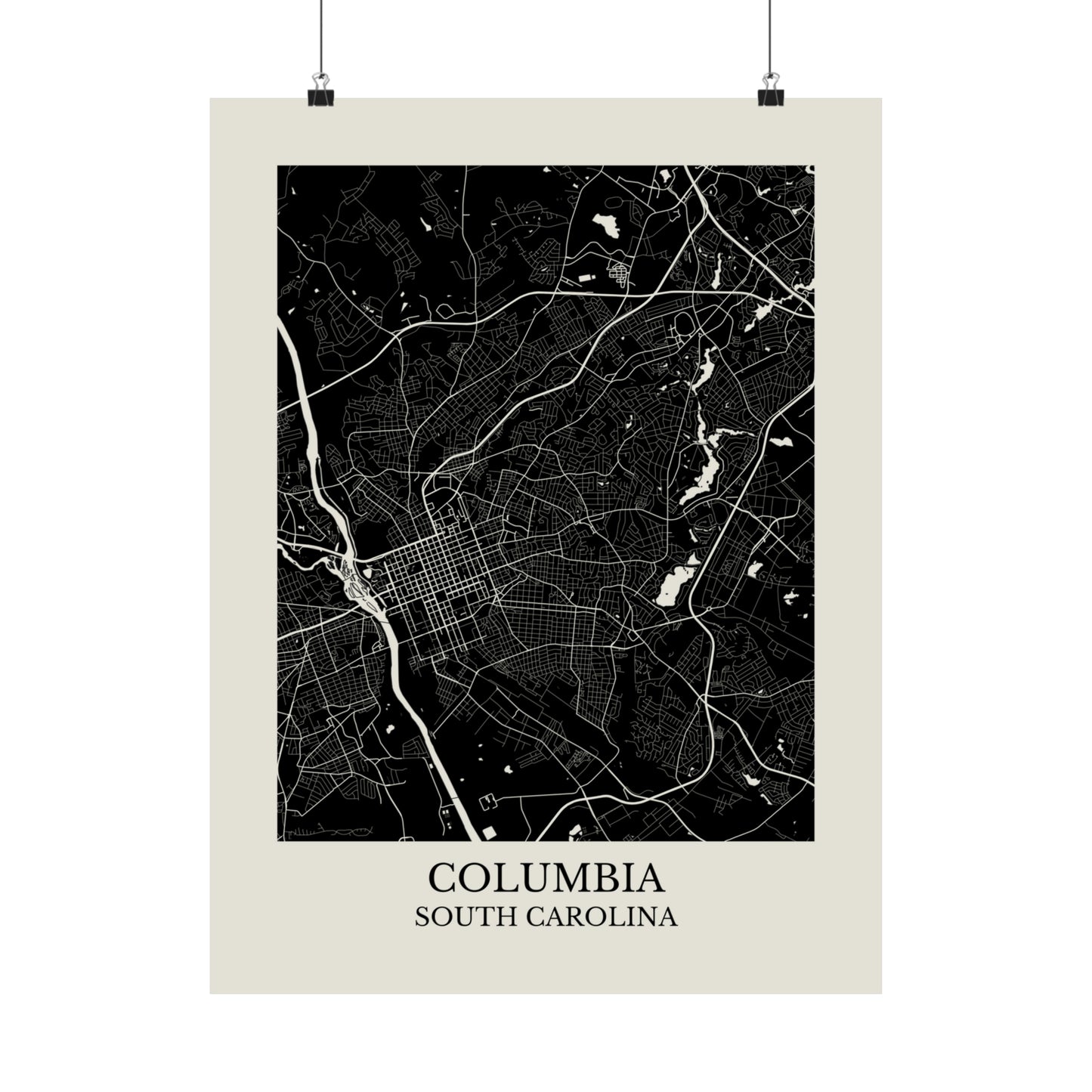 Columbia South Carolina Map Print