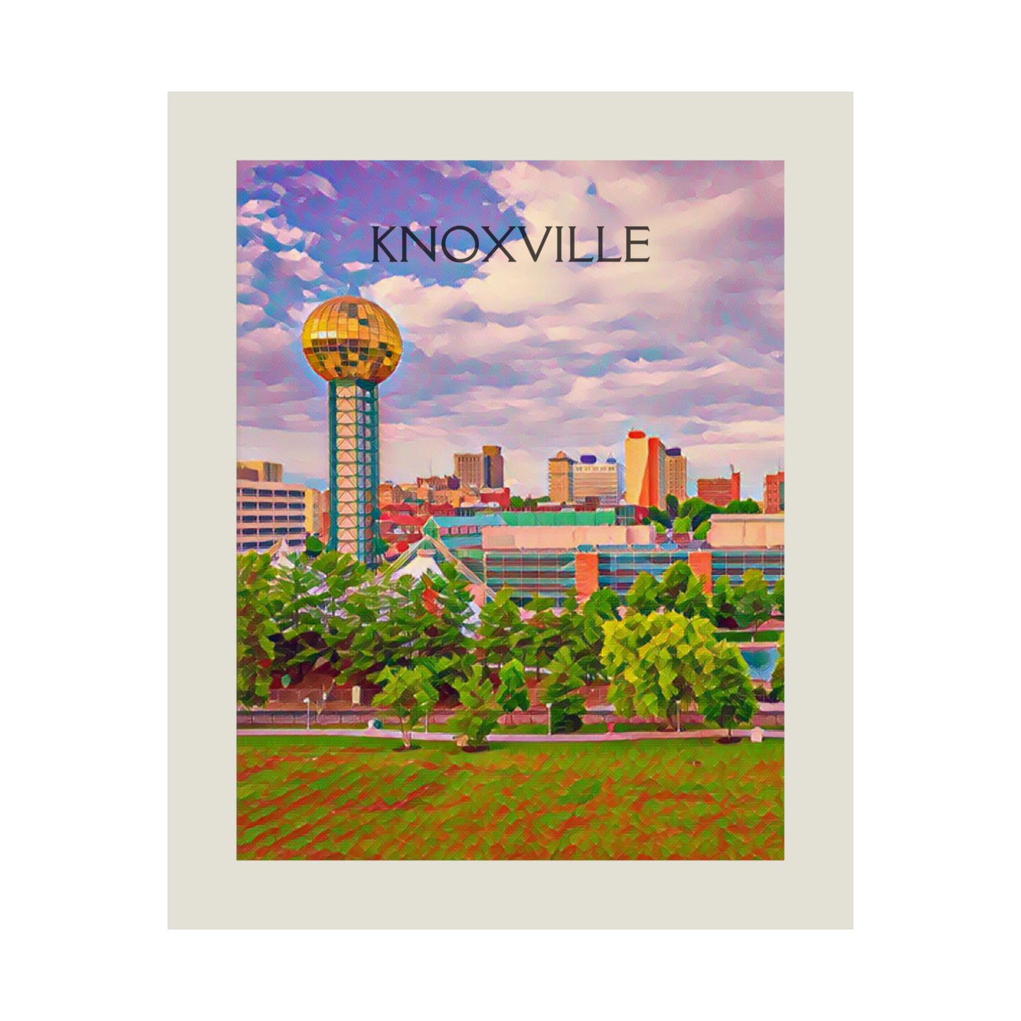 Knoxville Tennessee City Painting Poster