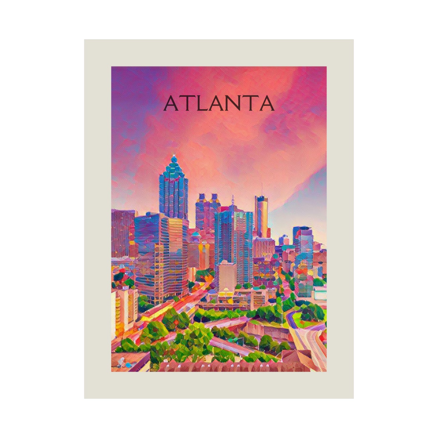 Atlanta Georgia City Painting Poster