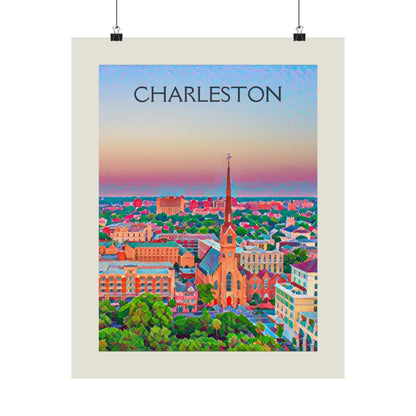 Charleston South Carolina City Painting Poster