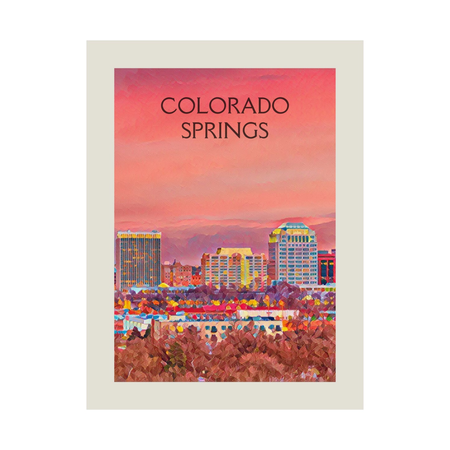 Colorado Springs Colorado City Painting Poster