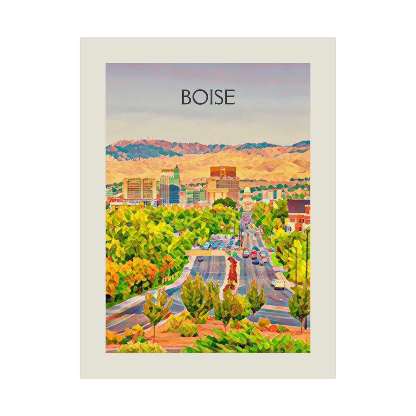 Boise Idaho City Painting Poster