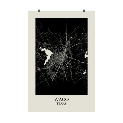 Waco Texas Map Print