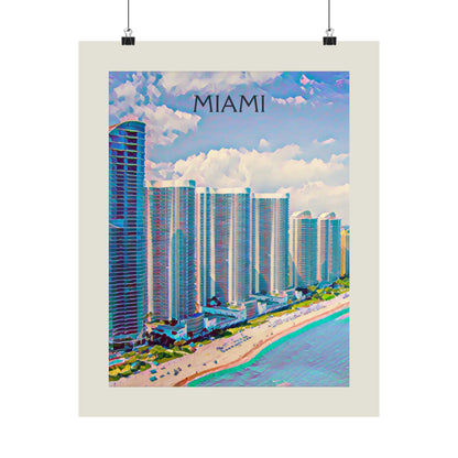 Miami Florida City Painting Poster