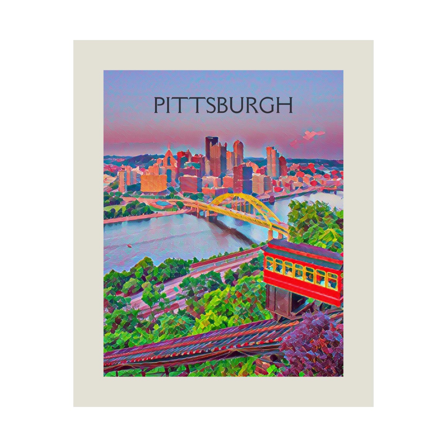 Pittsburgh Pennsylvania City Painting Poster