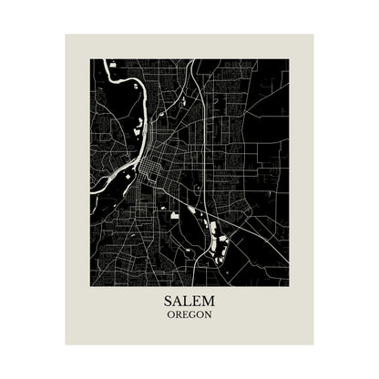 Salem Oregon Map Print