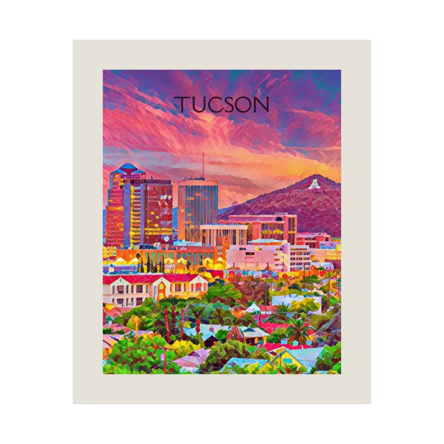 Tucson Arizona City Painting Poster