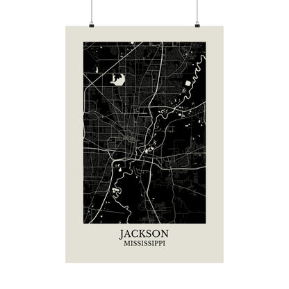 Jackson Mississippi Map Print