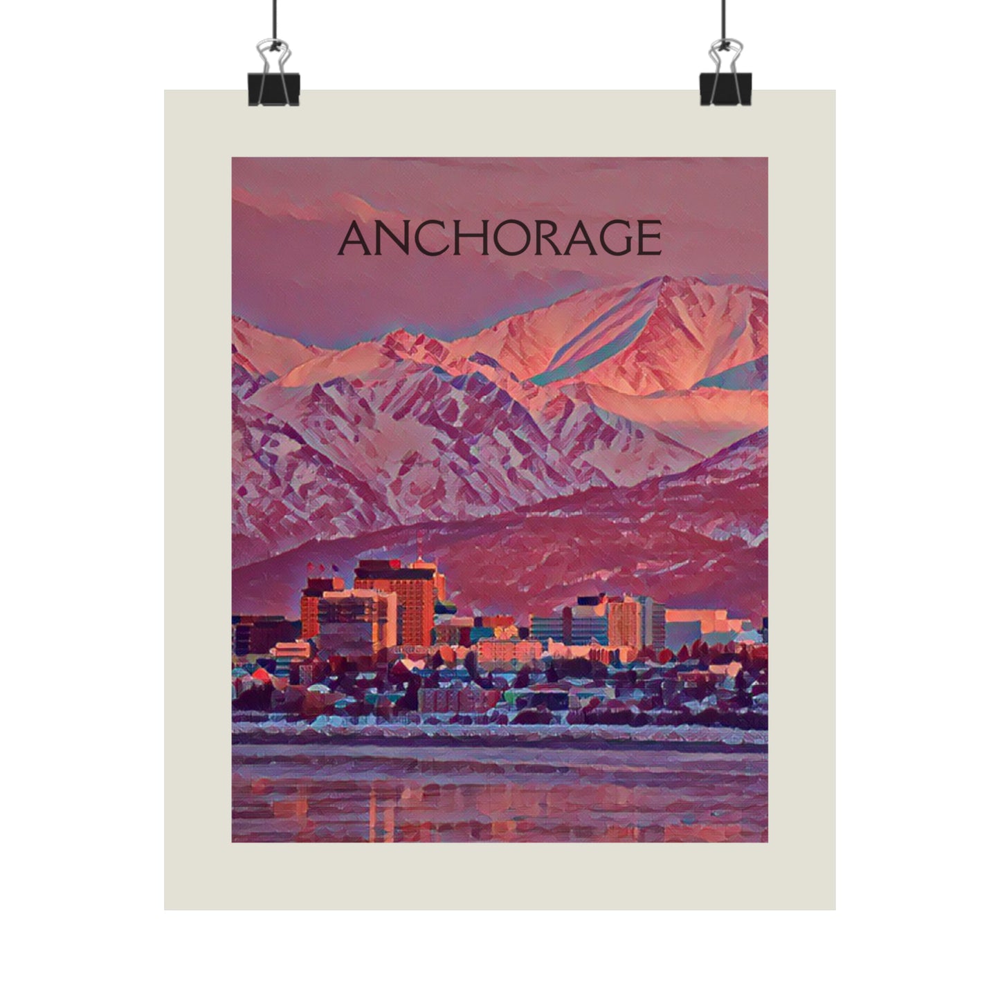 Anchorage Alaska City Painting Poster