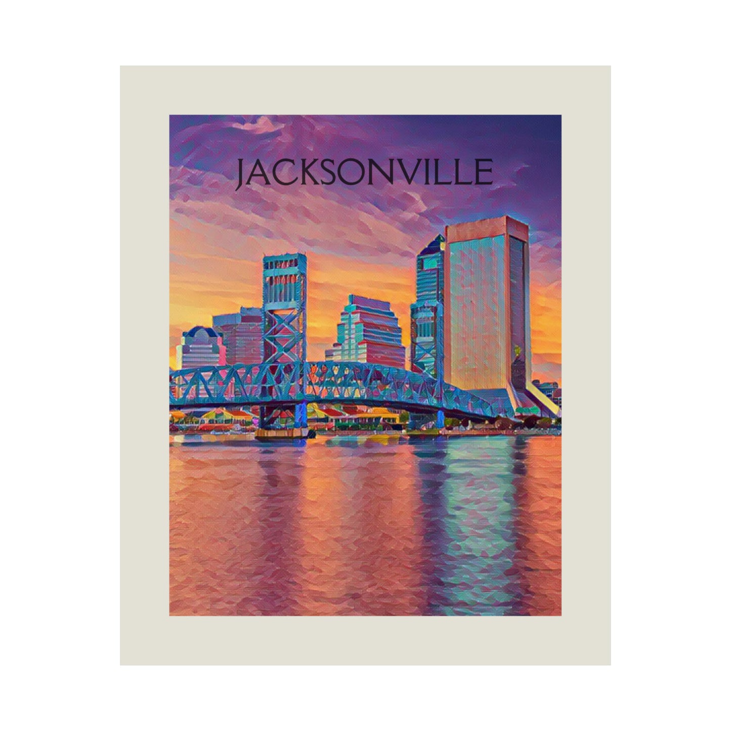 Jacksonville Florida City Painting Poster