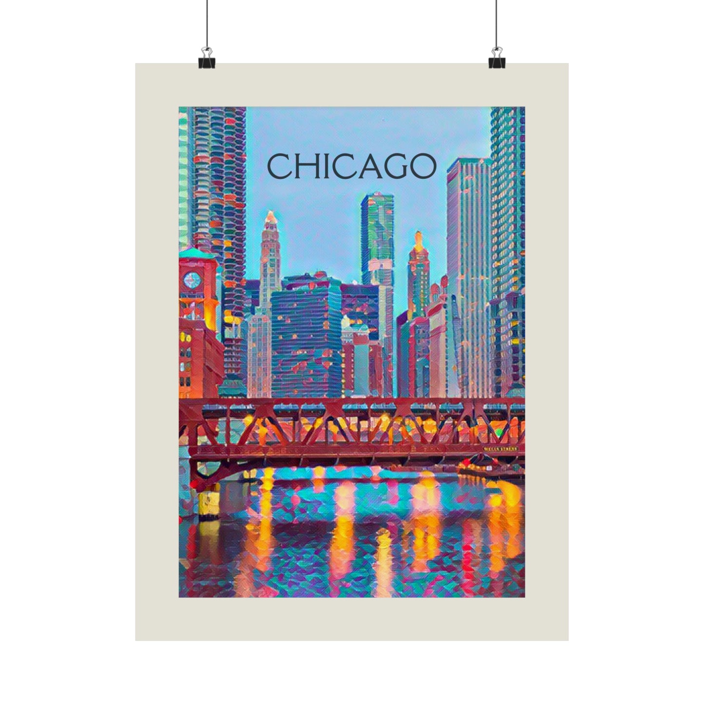 Chicago Illinois City Painting Poster