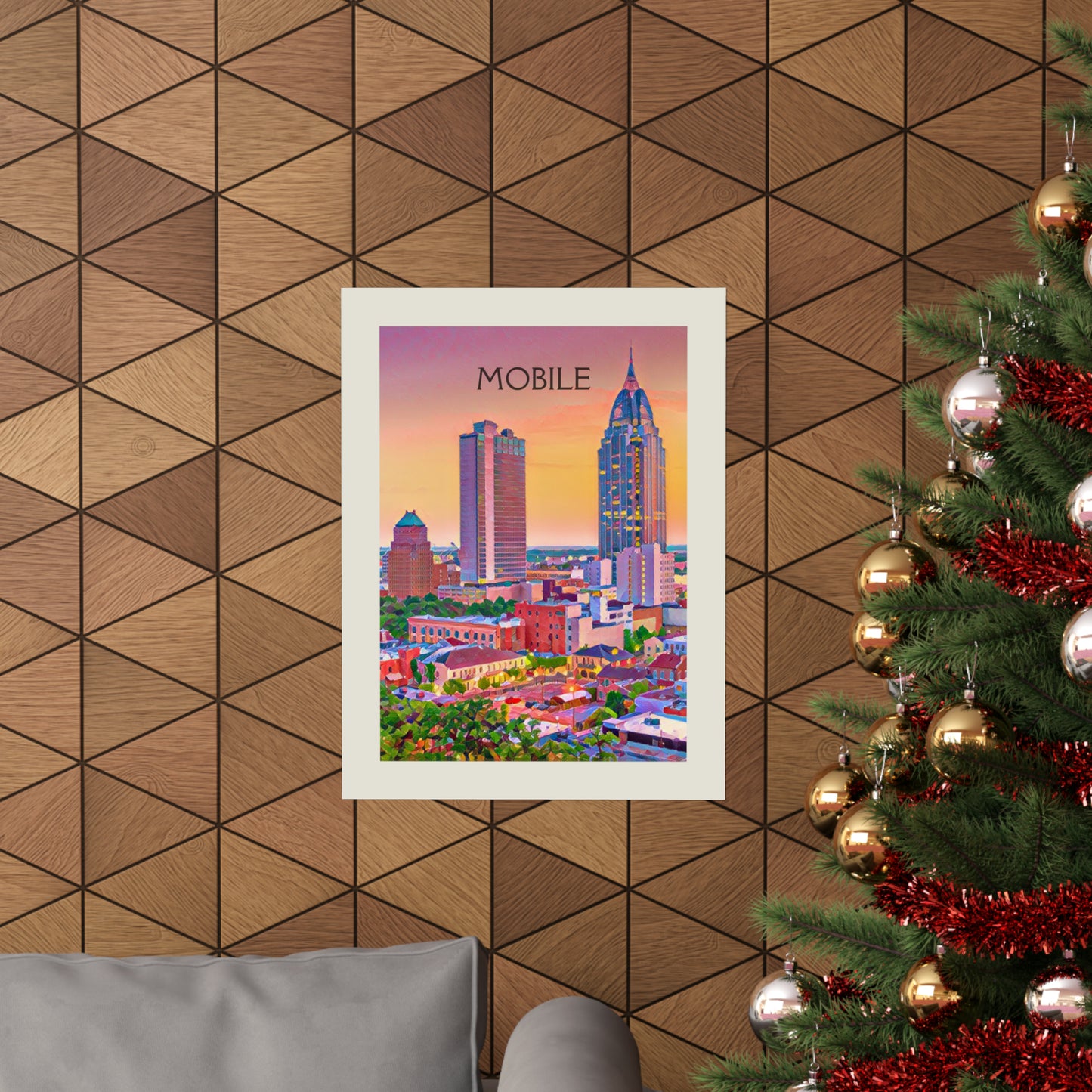 Mobile Alabama City Painting Poster