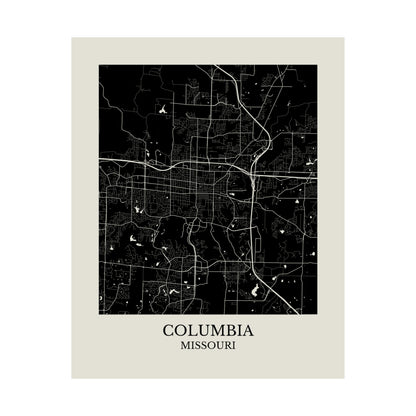 Columbia Missouri Map Print