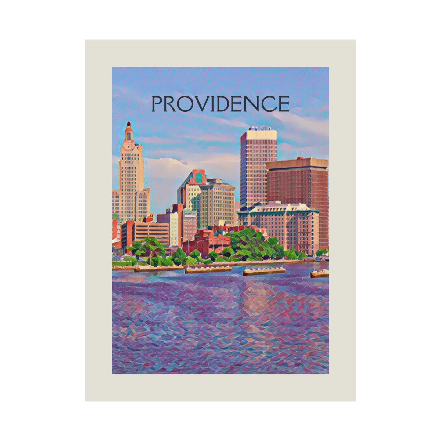 Providence Rhode Island City Painting Poster