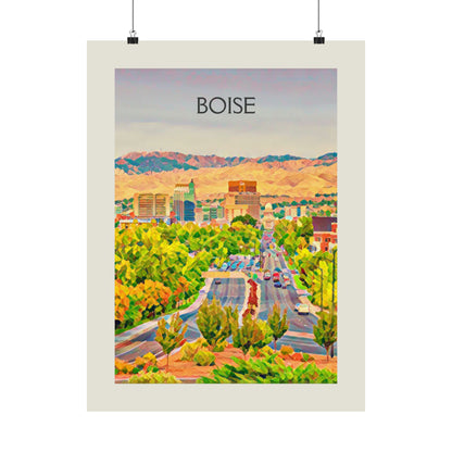 Boise Idaho City Painting Poster