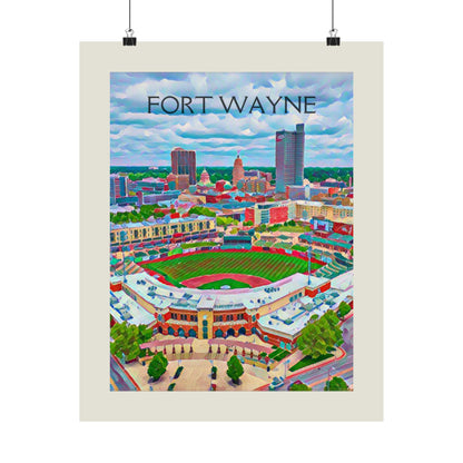 Fort Wayne Indiana City Painting Poster