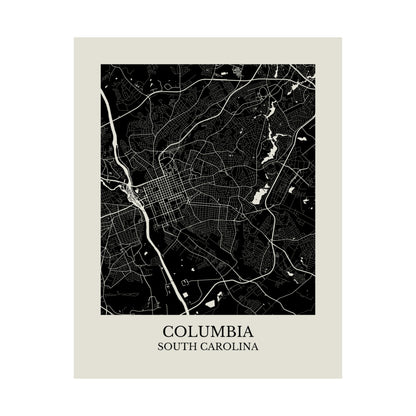 Columbia South Carolina Map Print