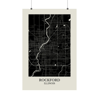 Rockford Illinois Map Print