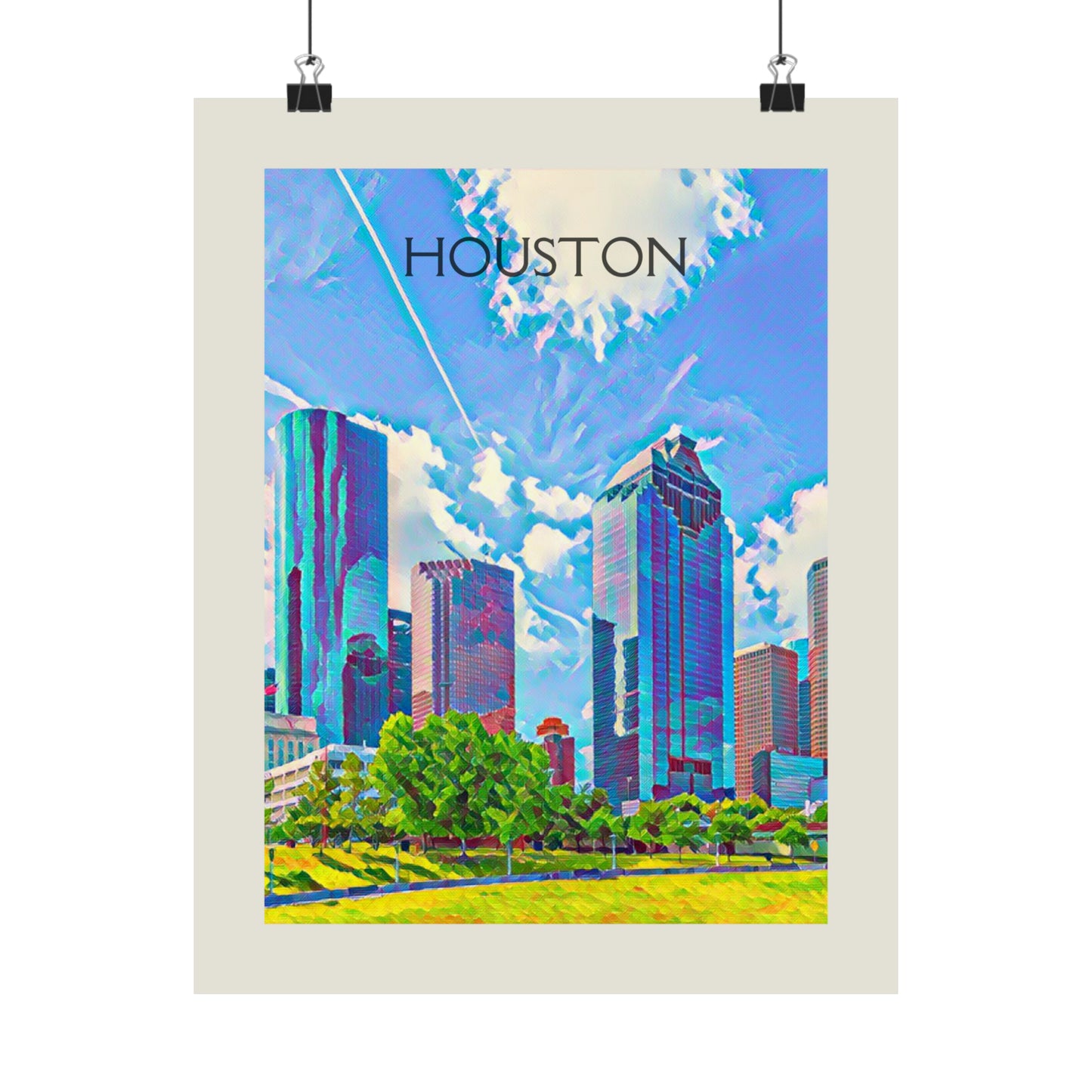 Houston Texas City Painting Poster