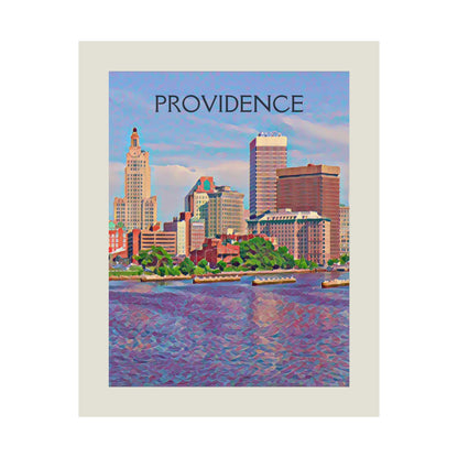 Providence Rhode Island City Painting Poster