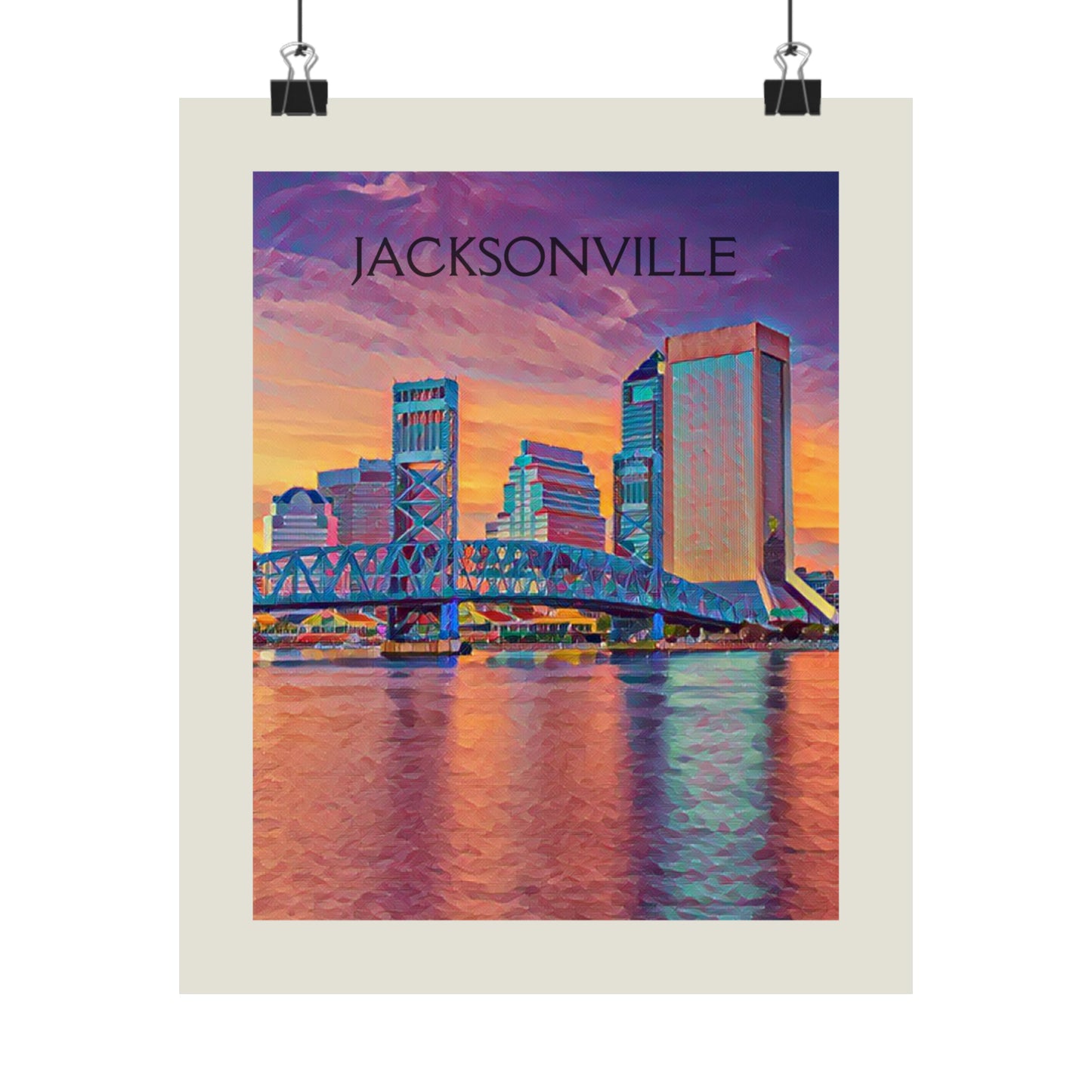 Jacksonville Florida City Painting Poster